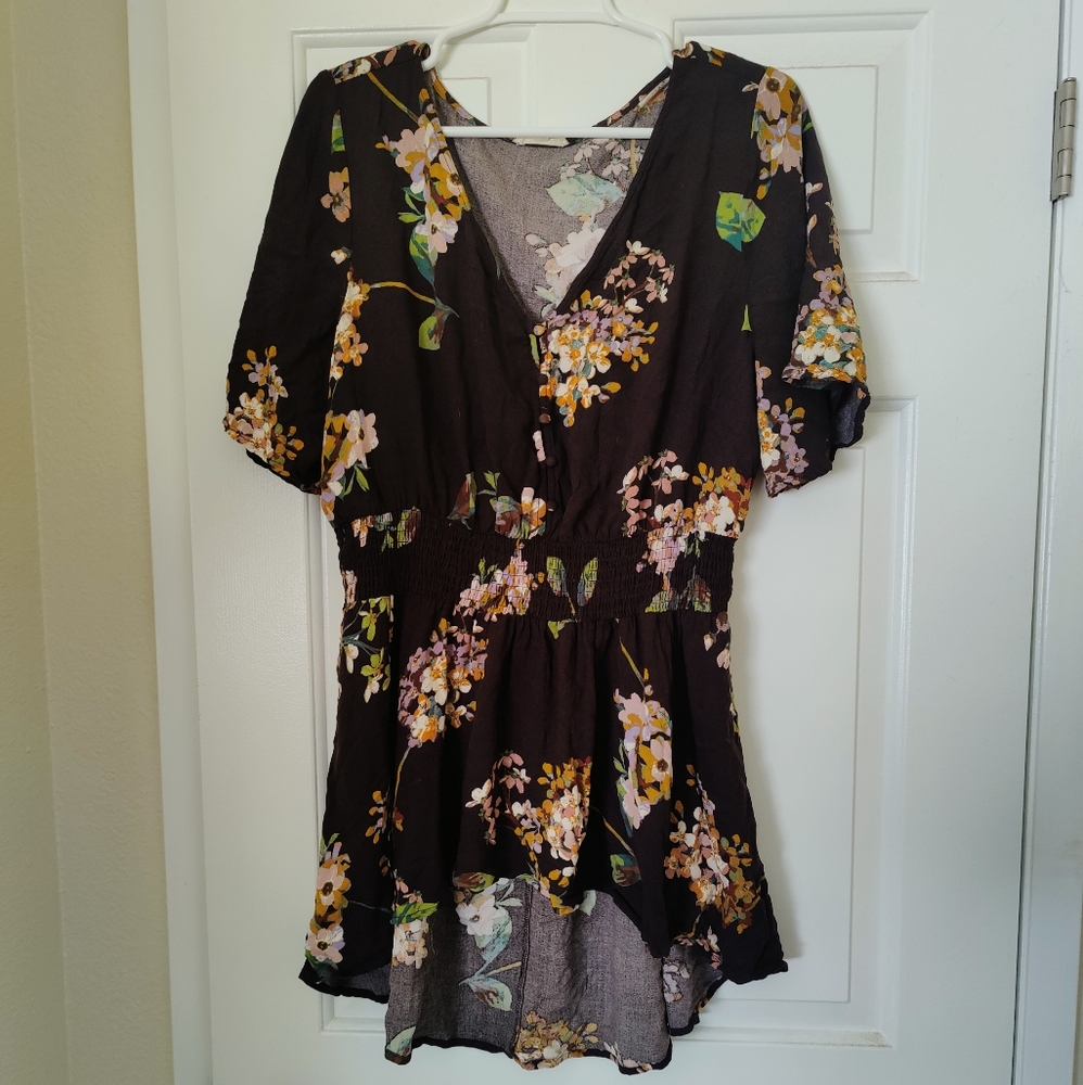 Oddi Boutique Brown floral blouse